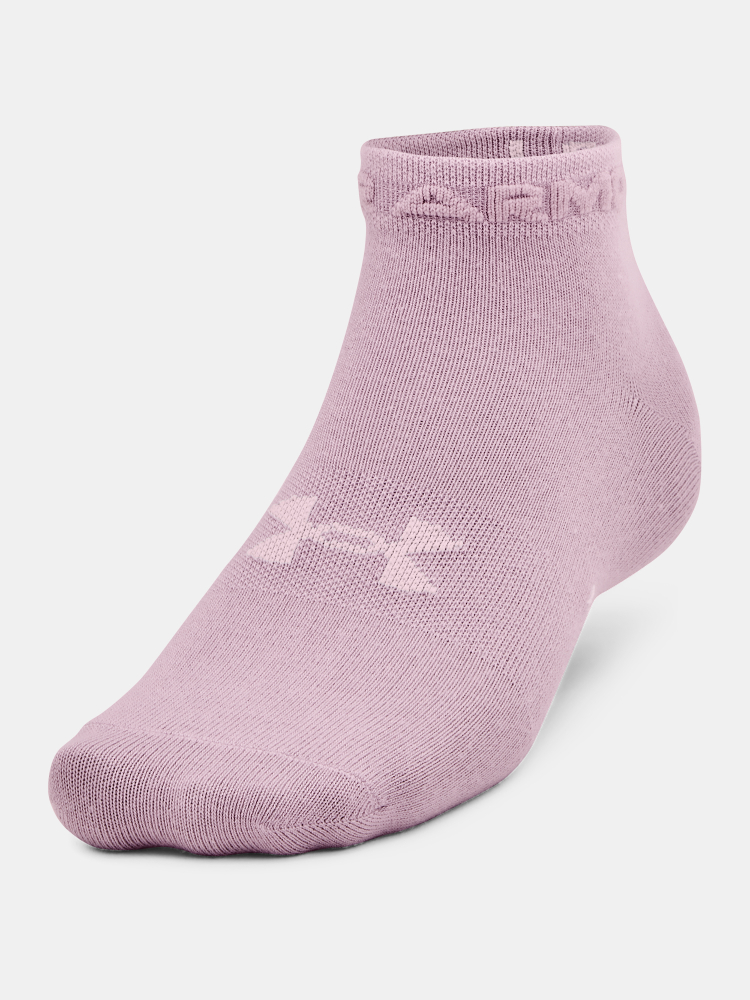Ponožky Under Armour essential low cut 3-pare - pnk