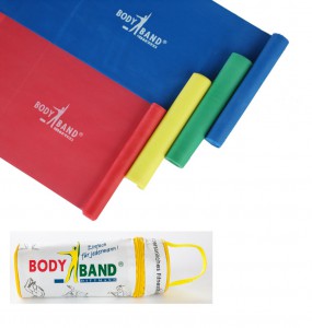 Fitnes Body Band guma 14,5cm žltá ľahká obtiažnosť
