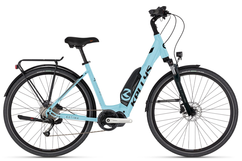 Kellys Estima 10, sky blue 28", 504Wh