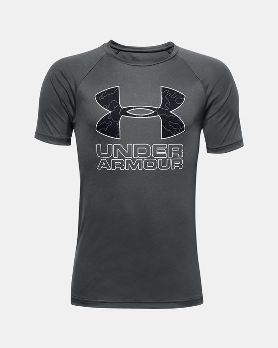 Triko Under Armour UA TECH HYBRID PRT FILL SS-GRY