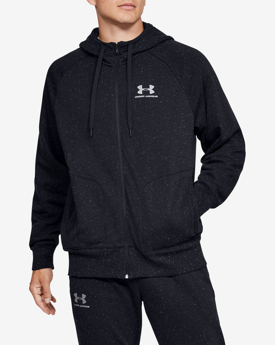 Mikina Under Armour SPECKLED FLEECE FZ Hoodie-BLK