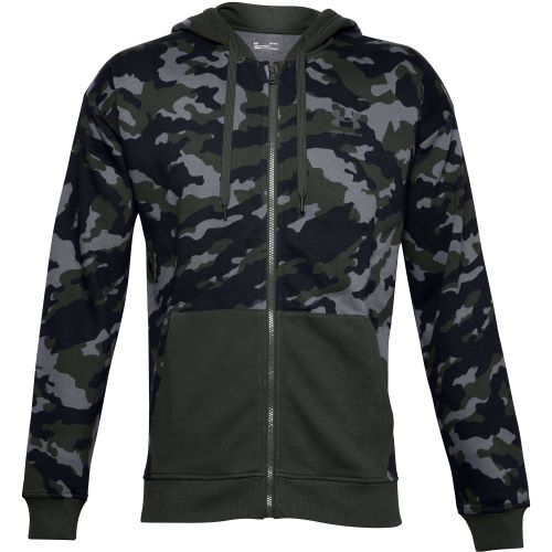 Mikina Under Armour Rival fleece CAMO FZ grn