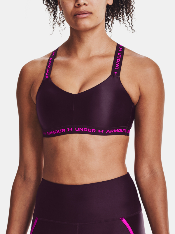 Kompresn podprsenka Under Armour Crossback Low Shine-PPL