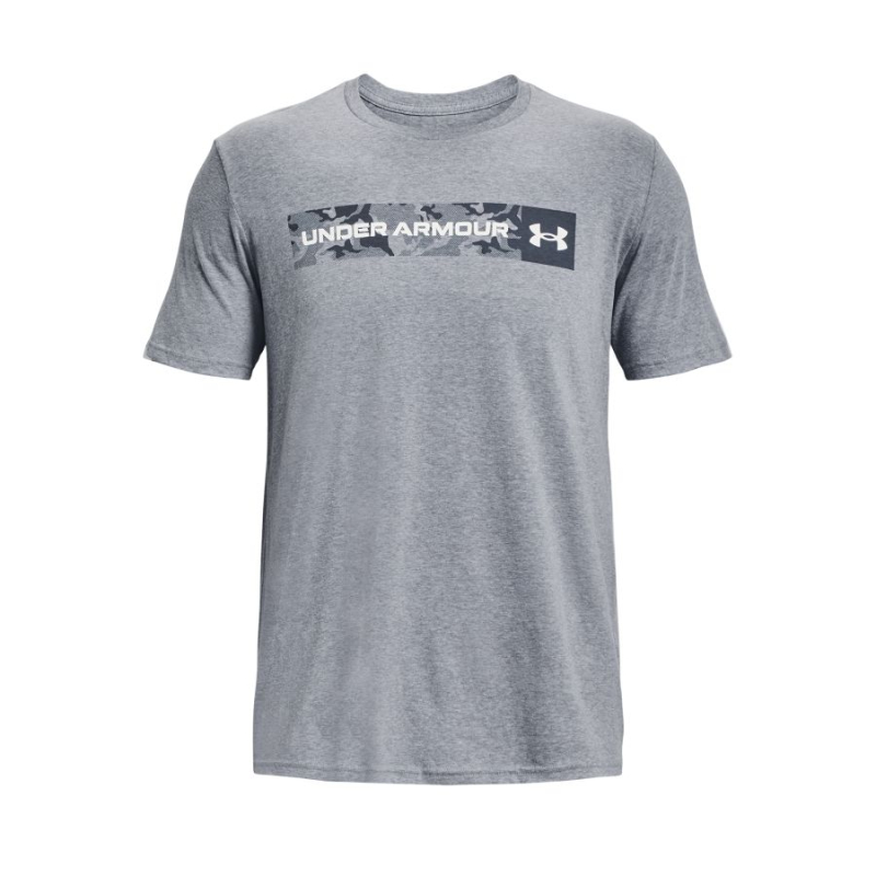 Triko Under Armour UA CAMO CHEST STRIPE SS-GRY