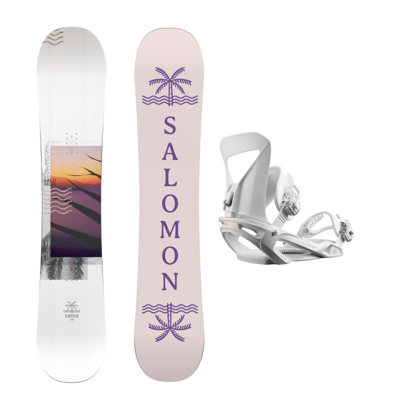 Snowboard Salomon Lotus + viazanie Spell white